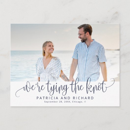 We binden de niet-bruiloft met de foto van de datu briefkaart (Voorkant)