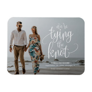 We binden de niet-bruiloft met de foto van de datu magneet