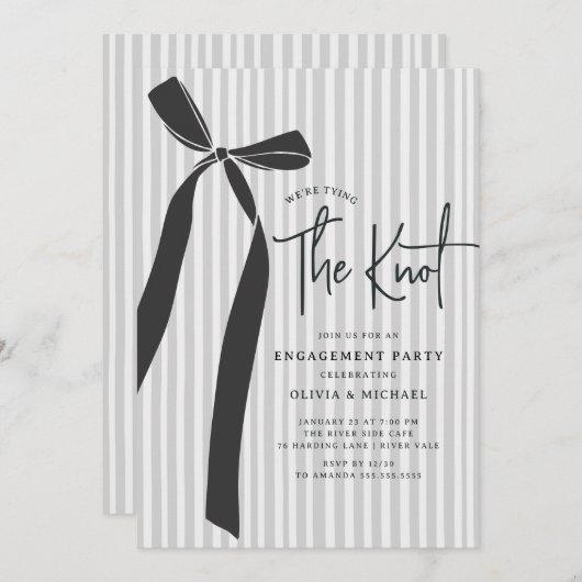 We binden het knoop Verloving Kaart (Voorkant / Achterkant)