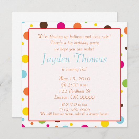 We blazen ballonnen op en icing... kaart (Voorkant / Achterkant)