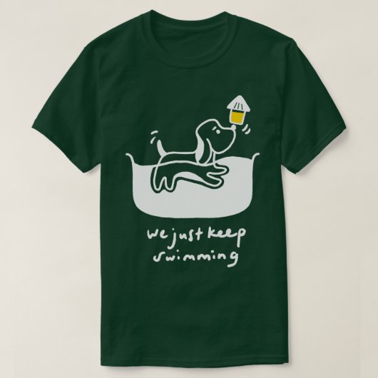 We blijven gewoon zwemmen t-shirt (Design voorkant)