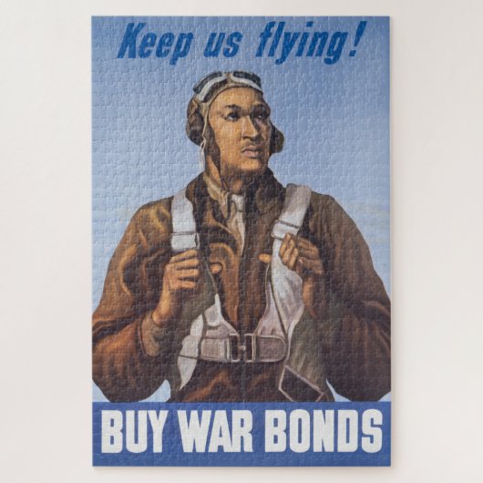 We blijven vliegen tegen -Amerikaans WWII Piloot Legpuzzel (Verticaal)