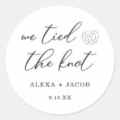 We bonden de knoop bruiloft gunst label / Sticker (Voorkant)