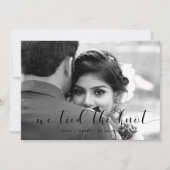 We bonden de knoop Elegant design fotokaart Aankondiging (Voorkant)