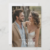 We bonden de knoop Elopement / bruiloft receptie Kaart (Achterkant)