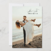 We bonden de knoop kalligrafie 5 foto's bruiloft aankondiging (Voorkant)