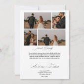 We bonden de knoop kalligrafie 5 foto's bruiloft aankondiging (Achterkant)