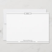 "We bonden de knoop" Trouwnieuws elegante klassiek Aankondiging (Achterkant)