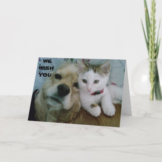 WE BOTH WISH "YOU" A VERY HAPPY "BIRTHDAY" KAART (Voorkant)