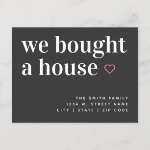 We Bought A House Eenvoudige Aankondigingskaart