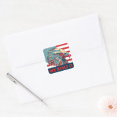 We bouwden het Republikeinse Romney 2012 Vierkante Sticker (Envelop)