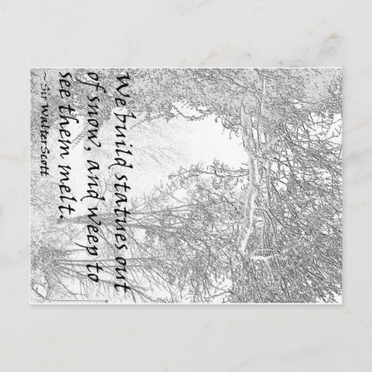 We bouwen beelden uit sneeuw... briefkaart (Voorkant)
