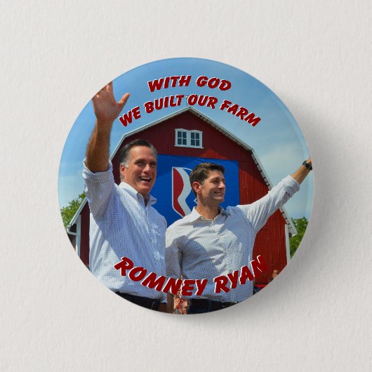 WE BOUWEN ONS BOERDERIJ Romney Ryan Button (Voorkant)