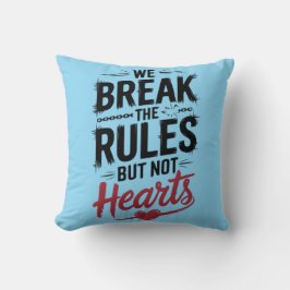 "We breken regels, geen harten - gedurfde typograf Kussen