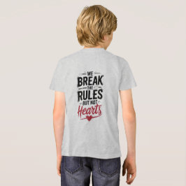 "We breken regels, geen harten - gedurfde typograf Tri-Blend Shirt