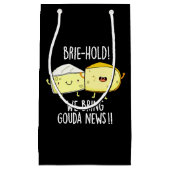 We brengen Gouda News Cheese Pun Dark BG Klein Cadeauzakje (Voorkant)