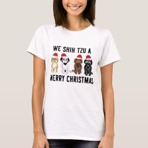 We brengen Tzu een prettige kersthond T-shirt
