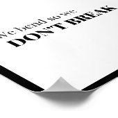 We buigen zodat we niet breken poster (Hoek)