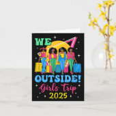 We Buiten Meisjes Trip 2025 Afro Meisjes Zwarte Vr Kaart (Gele Bloem)