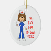 We Bust Ours Keramisch Ornament (Rechts)