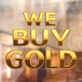 We Buy Gold Edelmetaal Winkel  Raamsticker (Vel 2)