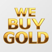 We Buy Gold Edelmetaal Winkel  Raamsticker (Vel)