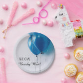 We Can Barely Wait Baby Boy Shower Papieren Bord (Feest)
