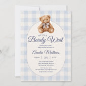 We Can Barely Wait Watercolor Baby Shower Kaart (Voorkant)