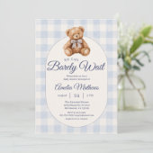 We Can Barely Wait Watercolor Baby Shower Kaart (Staand voorkant)