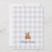 We Can Barely Wait Watercolor Baby Shower Kaart (Achterkant)