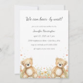 We Can Bear-ly Wait Baby Shower Invitation Kaart (Voorkant)