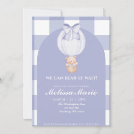 We Can Bear-ly Wait Baby Shower Invite Kaart