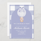 We Can Bear-ly Wait Baby Shower Invite Kaart (Voorkant / Achterkant)