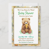 We Can Bear-ly Wait! Boy's Baby Shower Kaart (Voorkant)