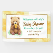 We Can Bear-ly Wait! Boy's Baby Shower Spandoek (Horizontaal)