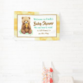 We Can Bear-ly Wait! Jongens Baby Shower Spandoek (Insitu)