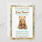 We Can Bear-ly Wait! Jongens babyfeestje Kaart (Voorkant)