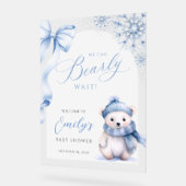 We Can Bearly Wait Acrylic Welcome Sign Acryl Bord (Hoek)