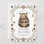 We Can Bearly Wait Aquarel Beer Zwangerschap Aankondiging (Voorkant)