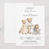 We Can Bearly Wait Aquarel Teddyberen Kaart (Voorkant / Achterkant)