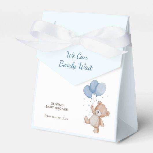 We Can Bearly Wait Baby Borrel Bedankdoosjes (Voorkant Zijde)