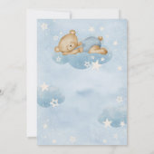 We Can Bearly Wait Baby Boy Shower Invitation Kaart (Achterkant)