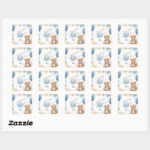 We Can Bearly Wait Baby Boy Shower Sticker Blauw (Vel)
