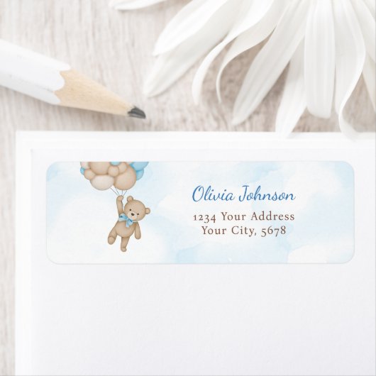 We Can Bearly Wait Baby Shower Address Etiket (Insitu)