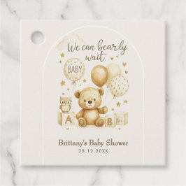 We Can Bearly Wait Baby Shower  Bedankjes Labels