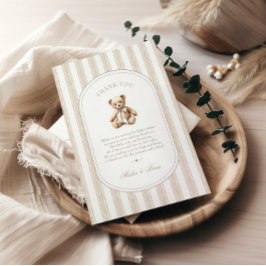 We Can Bearly Wait Baby Shower Bedankkaart