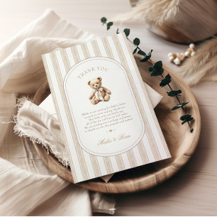 We Can Bearly Wait Baby Shower Bedankkaart