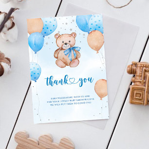 We can bearly wait baby shower bedankkaart kaart