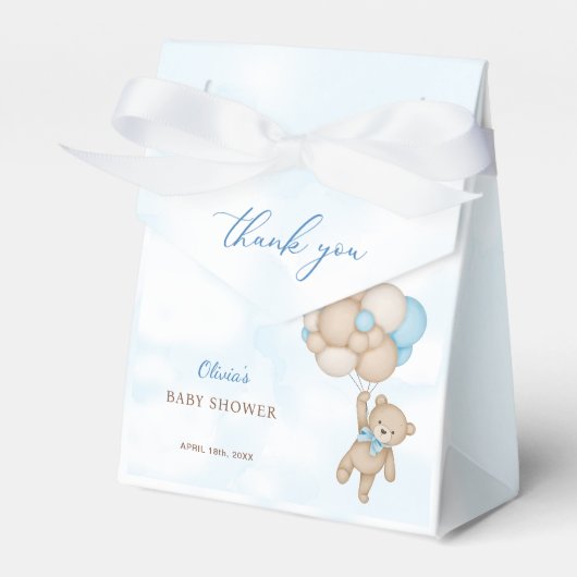 We Can Bearly Wait Baby Shower Bedankt Bedankdoosjes (Voorkant Zijde)