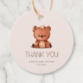 We Can Bearly Wait Baby Shower Bedankt Bedankjes Labels (Voorkant)